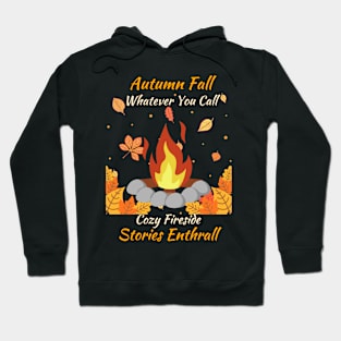 Fireside Tales of Autumn's Embrace Hoodie